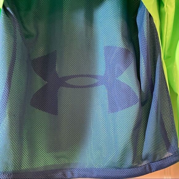 Sackpack Full Zip Jacket windbreaker neon green and blue youth large NWOT - Picture 10 of 16